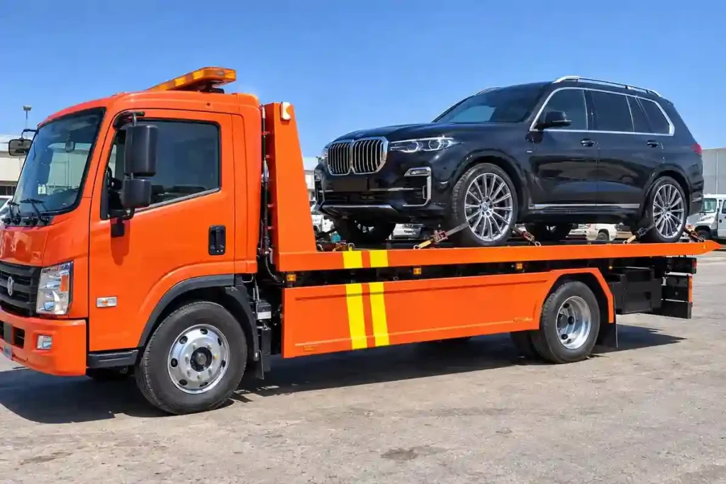 Flatbed tow truck for vehicle transport in Al Khobar